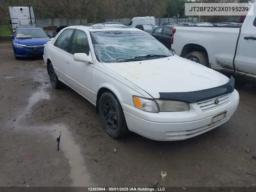 1999 Toyota Camry Le/Xle VIN: JT2BF22K3X0195239 Lot: 12303904