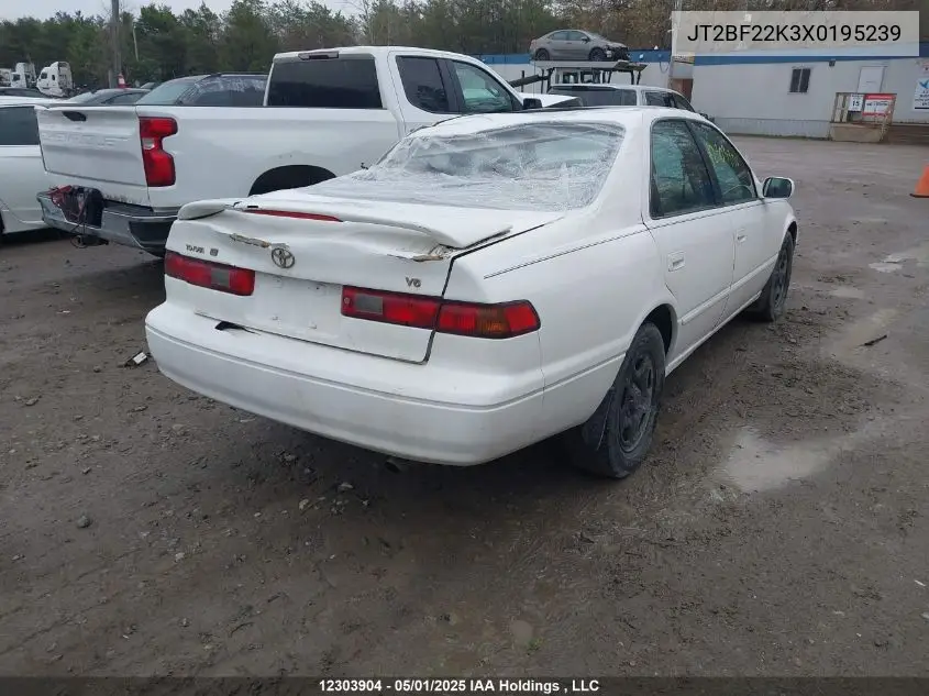 1999 Toyota Camry Le/Xle VIN: JT2BF22K3X0195239 Lot: 12303904