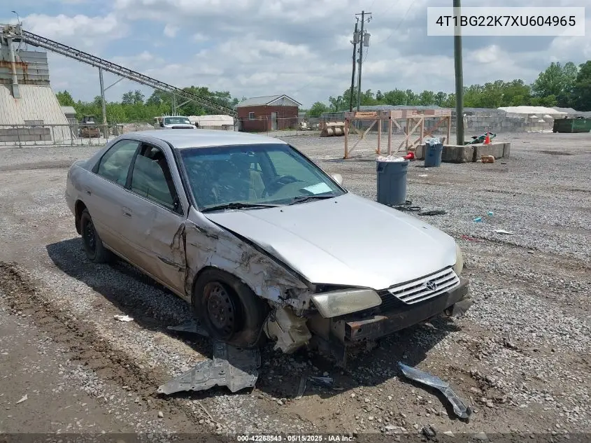 1999 Toyota Camry Le VIN: 4T1BG22K7XU604965 Lot: 42268543