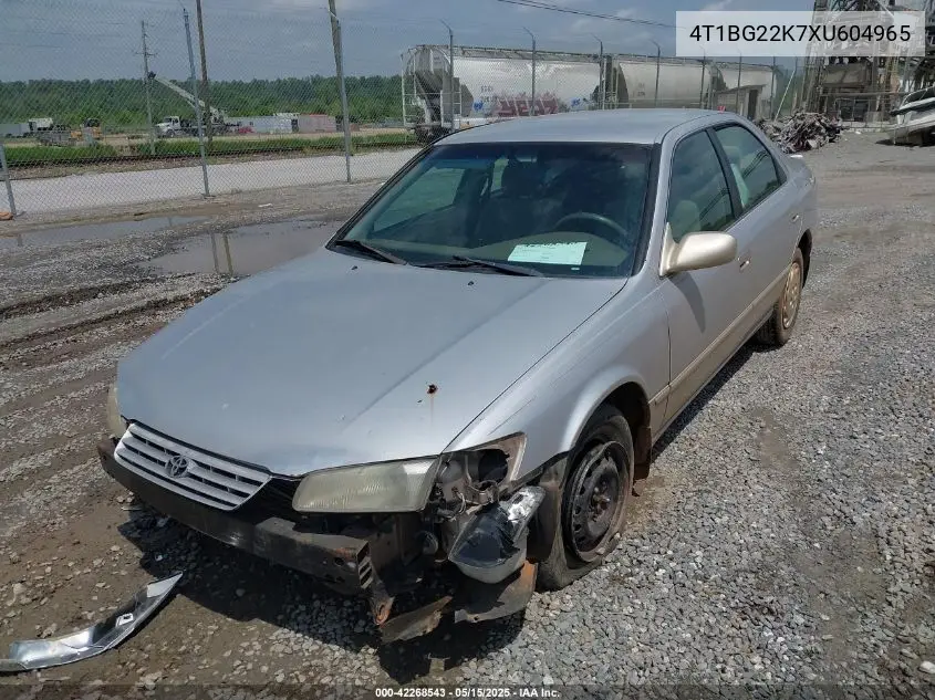 1999 Toyota Camry Le VIN: 4T1BG22K7XU604965 Lot: 42268543