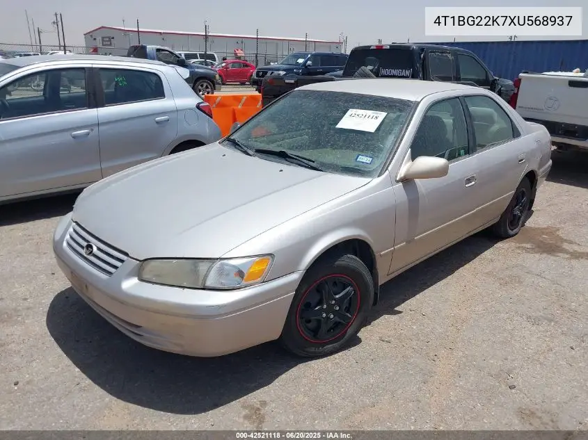 1999 Toyota Camry Le VIN: 4T1BG22K7XU568937 Lot: 42521118