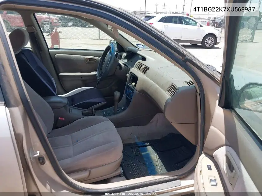 1999 Toyota Camry Le VIN: 4T1BG22K7XU568937 Lot: 42521118