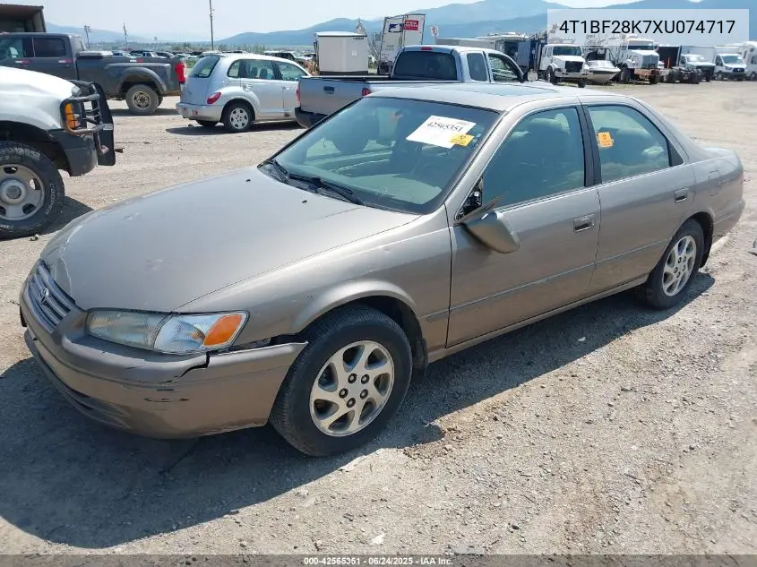 1999 Toyota Camry Xle V6 VIN: 4T1BF28K7XU074717 Lot: 42565351