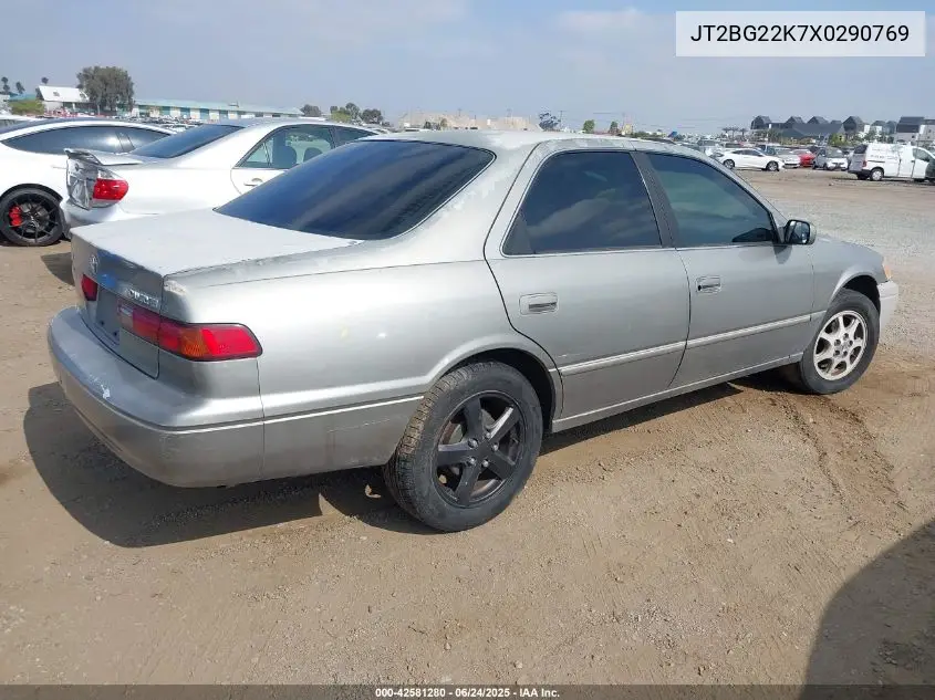 1999 Toyota Camry Le VIN: JT2BG22K7X0290769 Lot: 42581280