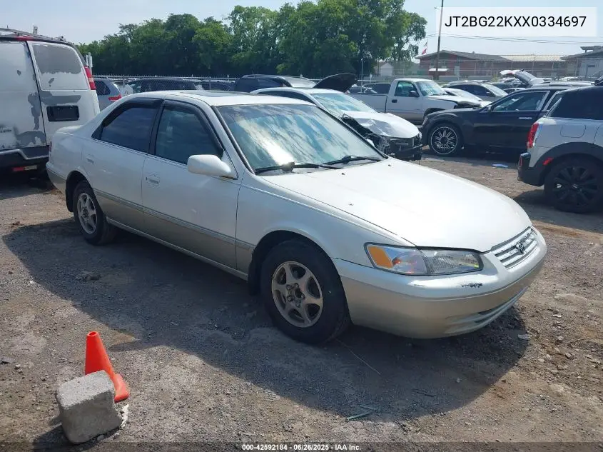 1999 Toyota Camry Le VIN: JT2BG22KXX0334697 Lot: 42592184