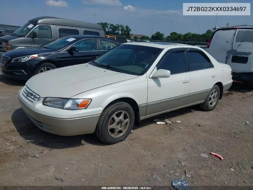 1999 Toyota Camry Le VIN: JT2BG22KXX0334697 Lot: 42592184