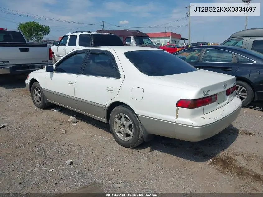 1999 Toyota Camry Le VIN: JT2BG22KXX0334697 Lot: 42592184