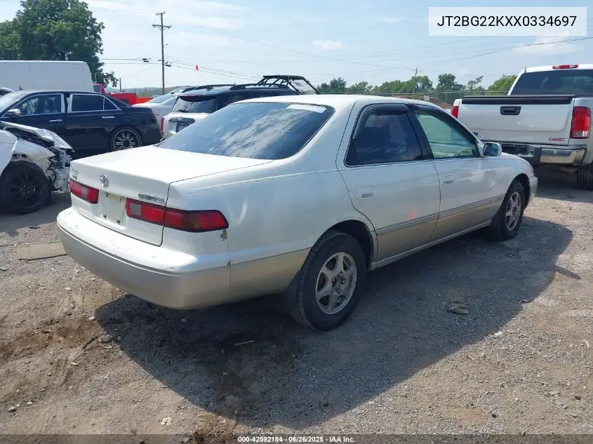 1999 Toyota Camry Le VIN: JT2BG22KXX0334697 Lot: 42592184