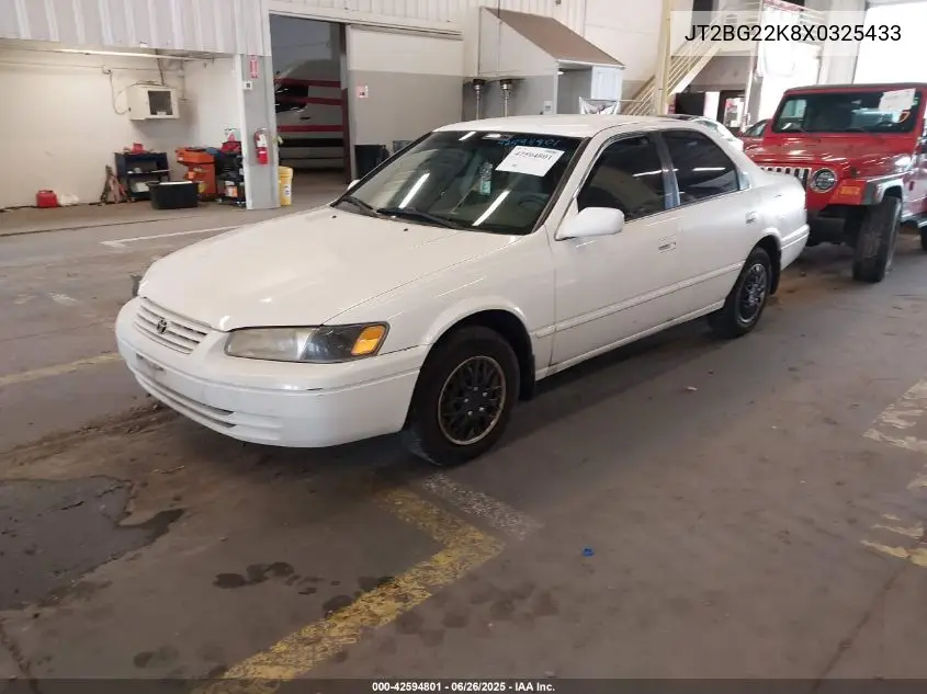 1999 Toyota Camry Le VIN: JT2BG22K8X0325433 Lot: 42594801