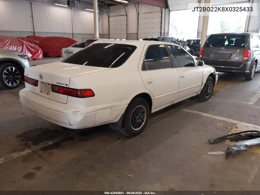 1999 Toyota Camry Le VIN: JT2BG22K8X0325433 Lot: 42594801