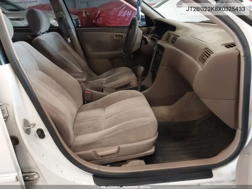 1999 Toyota Camry Le VIN: JT2BG22K8X0325433 Lot: 42594801