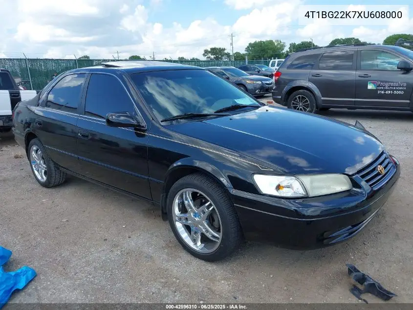 1999 Toyota Camry Le VIN: 4T1BG22K7XU608000 Lot: 42596310