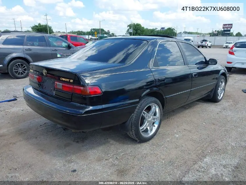 1999 Toyota Camry Le VIN: 4T1BG22K7XU608000 Lot: 42596310