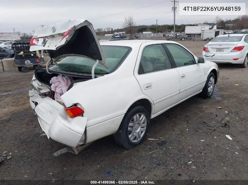 2000 Toyota Camry Le V6 VIN: 4T1BF22K6YU948159 Lot: 41499366