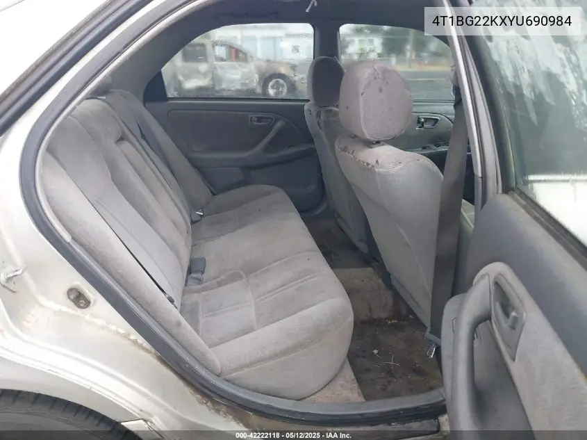 2000 Toyota Camry Ce VIN: 4T1BG22KXYU690984 Lot: 42222118