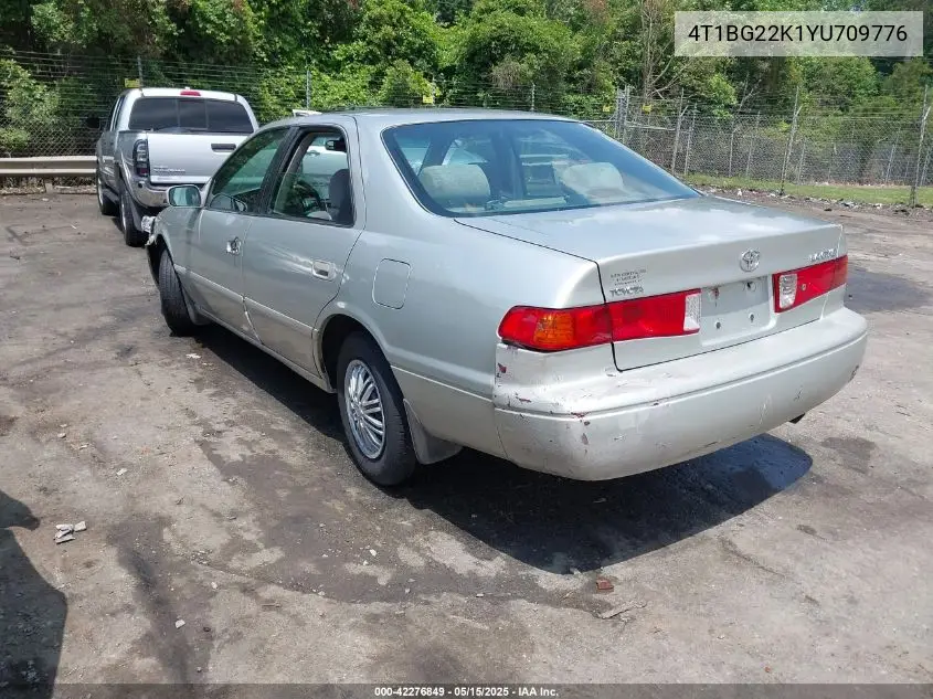 2000 Toyota Camry Ce VIN: 4T1BG22K1YU709776 Lot: 42276849