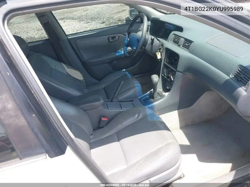 2000 Toyota Camry Le VIN: 4T1BG22K0YU995989 Lot: 42285055