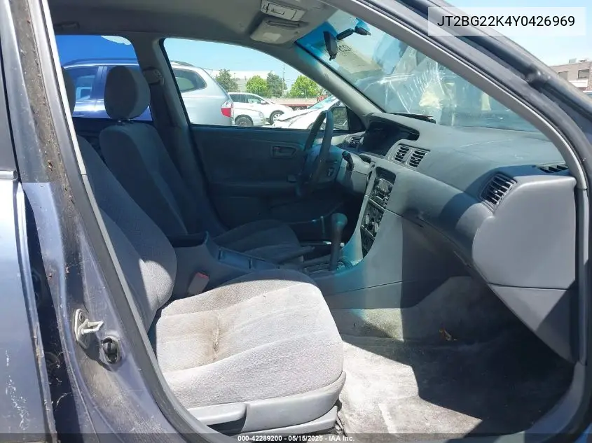 2000 Toyota Camry Le VIN: JT2BG22K4Y0426969 Lot: 42289200