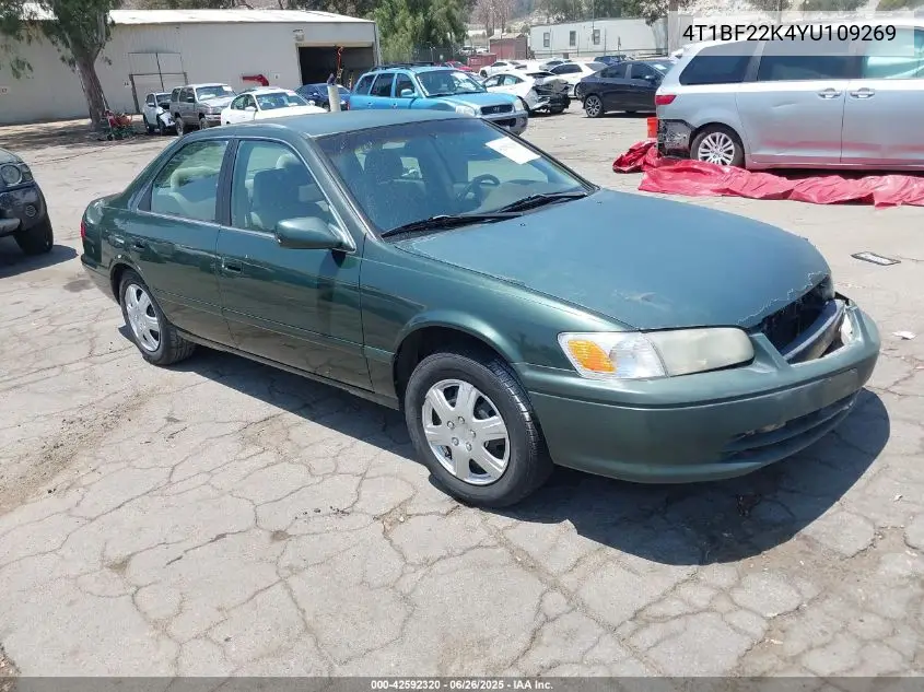 2000 Toyota Camry Le V6 VIN: 4T1BF22K4YU109269 Lot: 42592320