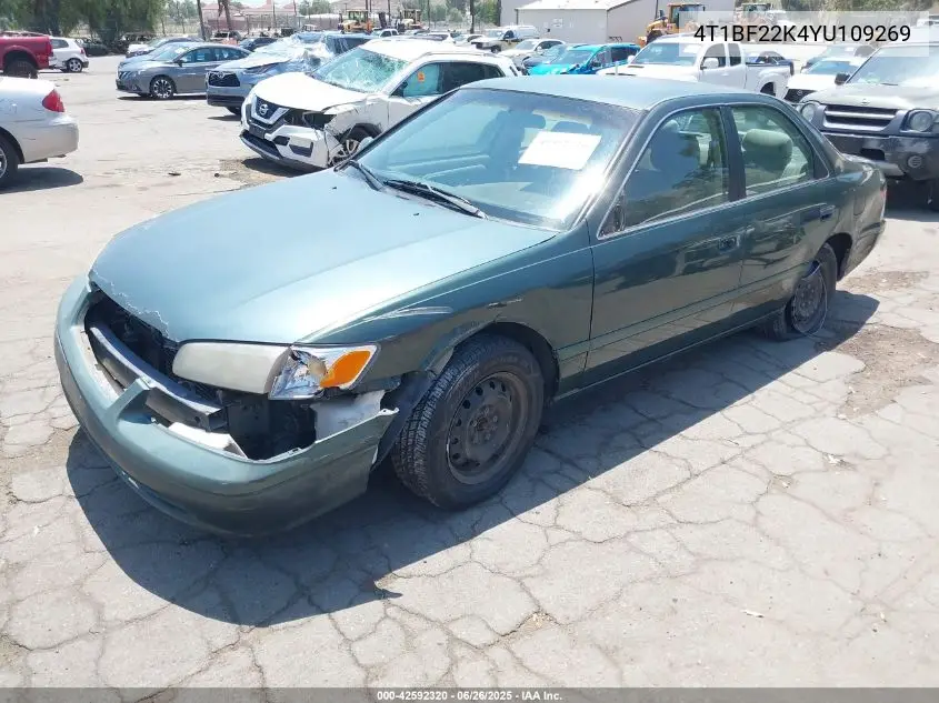 2000 Toyota Camry Le V6 VIN: 4T1BF22K4YU109269 Lot: 42592320