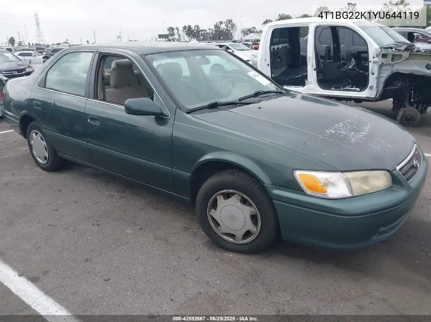 2000 Toyota Camry Ce VIN: 4T1BG22K1YU644119 Lot: 42592667