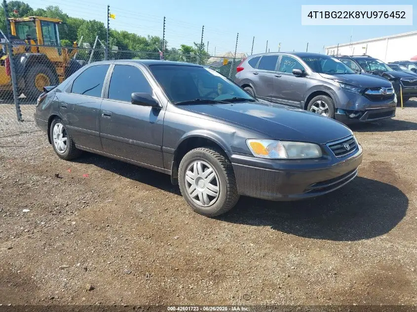 2000 Toyota Camry Ce/Le/Xle VIN: 4T1BG22K8YU976452 Lot: 42601723