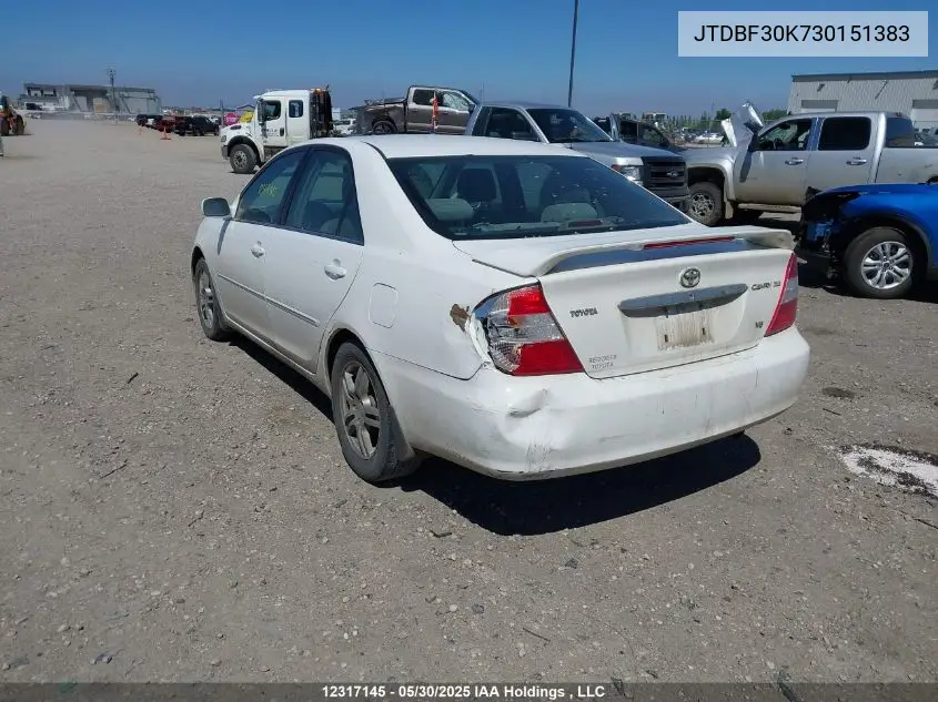 JTDBF30K730151383 2003 Toyota Camry Le V6/Se V6/Xle V6
