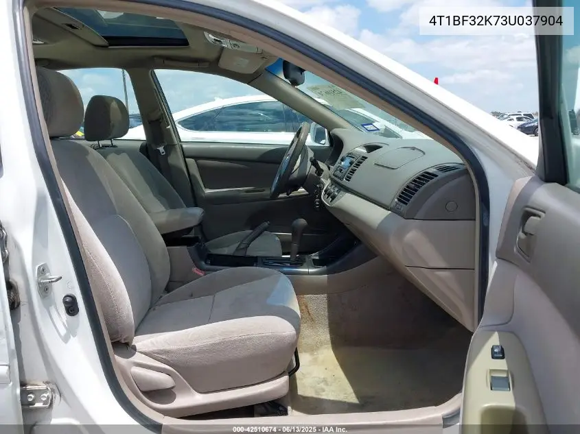 2003 Toyota Camry Le V6 VIN: 4T1BF32K73U037904 Lot: 42510674