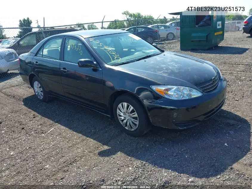 2003 Toyota Camry Le VIN: 4T1BE32K23U251573 Lot: 42593230