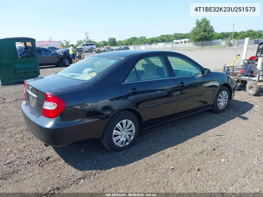2003 Toyota Camry Le VIN: 4T1BE32K23U251573 Lot: 42593230