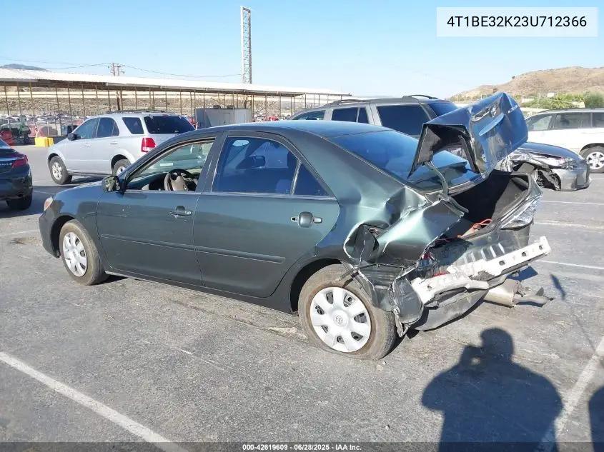 2003 Toyota Camry Le/Xle/Se VIN: 4T1BE32K23U712366 Lot: 42619609