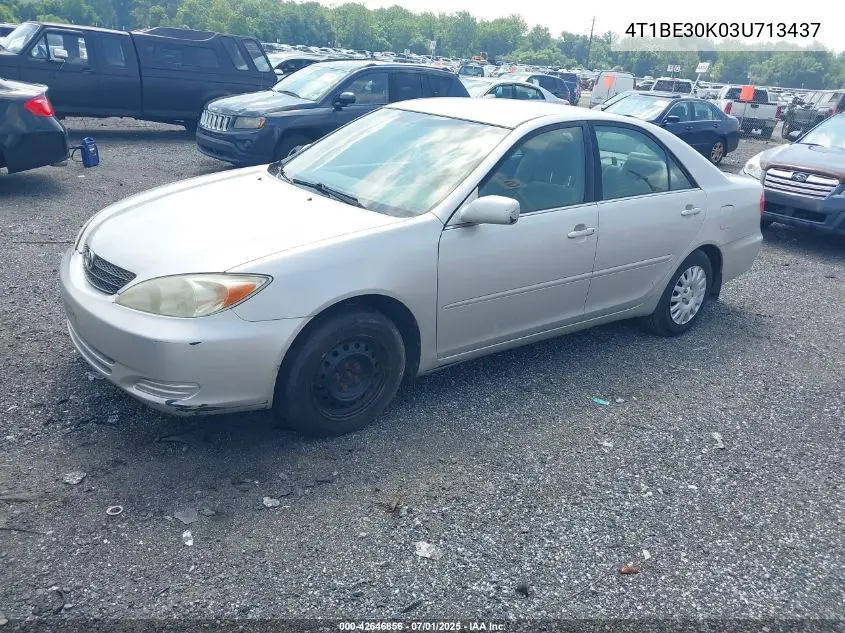 2003 Toyota Camry Le VIN: 4T1BE30K03U713437 Lot: 42646856