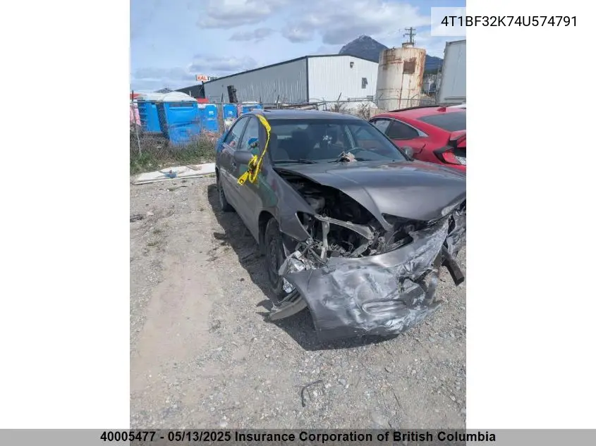2004 Toyota Camry Le V6/Xle V6 VIN: 4T1BF32K74U574791 Lot: 40005477