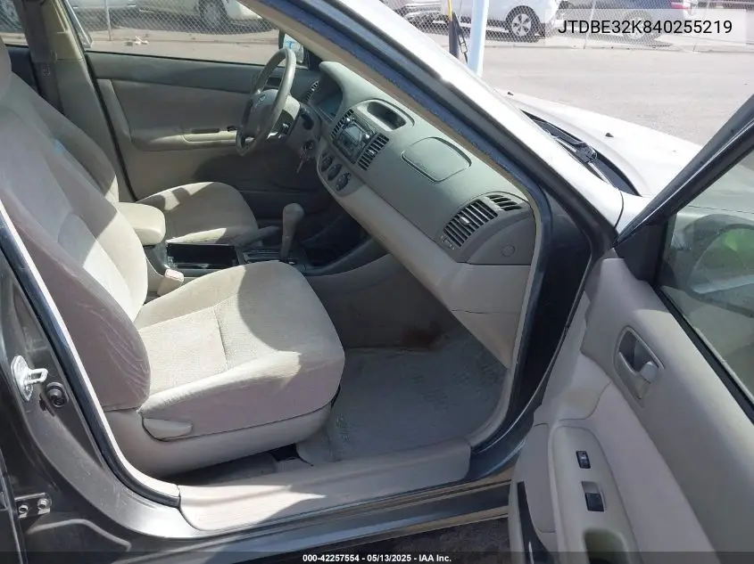 2004 Toyota Camry Le/Se/Std/Xle VIN: JTDBE32K840255219 Lot: 42257554
