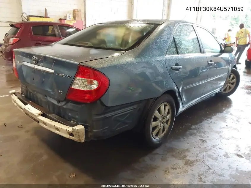 2004 Toyota Camry Xle V6 VIN: 4T1BF30K84U571059 Lot: 42264443