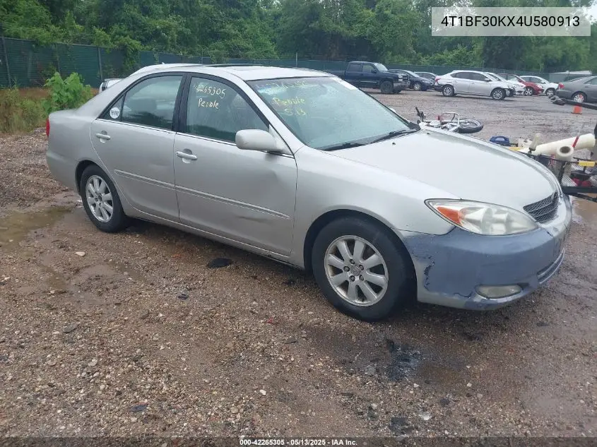 2004 Toyota Camry Xle V6 VIN: 4T1BF30KX4U580913 Lot: 42265305