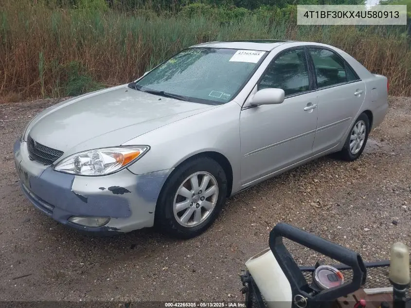 2004 Toyota Camry Xle V6 VIN: 4T1BF30KX4U580913 Lot: 42265305