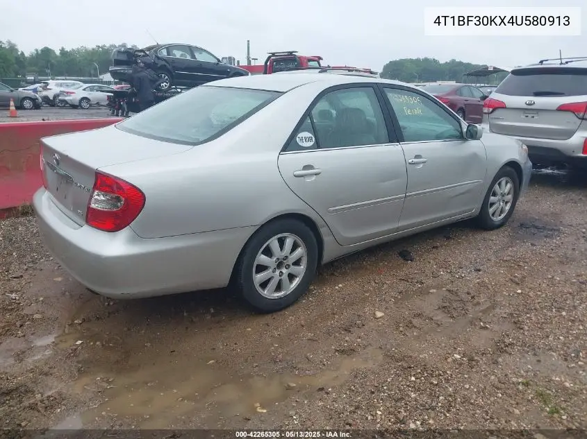 2004 Toyota Camry Xle V6 VIN: 4T1BF30KX4U580913 Lot: 42265305