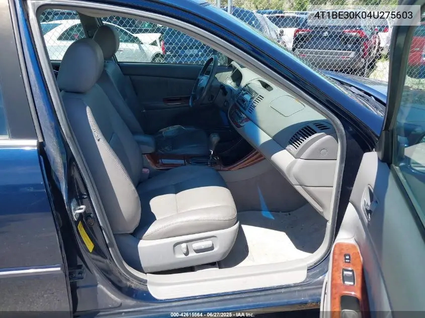 2004 Toyota Camry Xle VIN: 4T1BE30K04U275603 Lot: 42615564