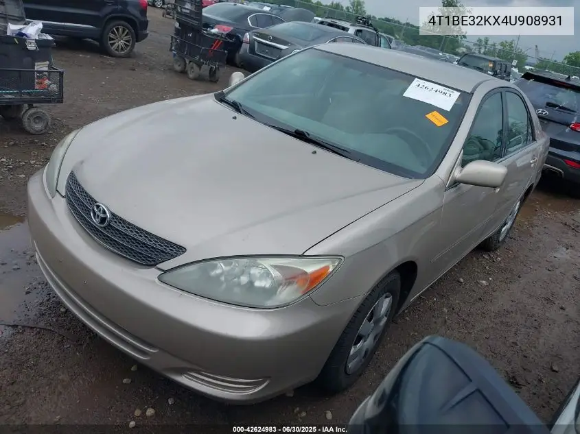 4T1BE32KX4U908931 2004 Toyota Camry Le