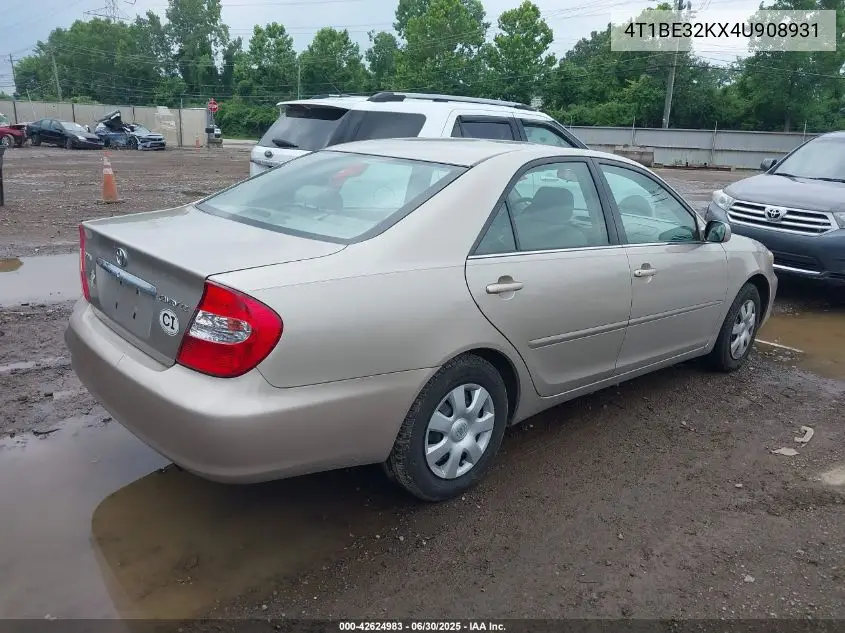 4T1BE32KX4U908931 2004 Toyota Camry Le