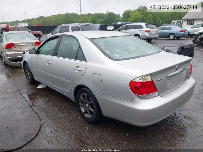 2005 Toyota Camry Std VIN: 4T1BE32K35U637714 Lot: 42241686