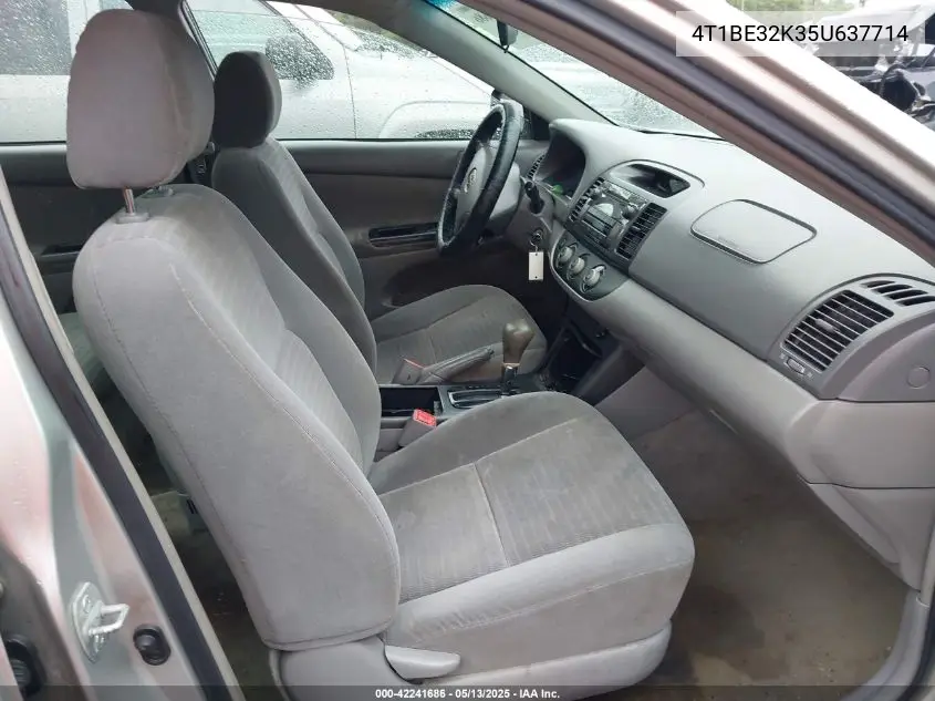 2005 Toyota Camry Std VIN: 4T1BE32K35U637714 Lot: 42241686
