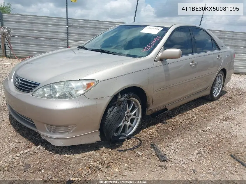 2005 Toyota Camry Le VIN: 4T1BE30KX5U081095 Lot: 42624194