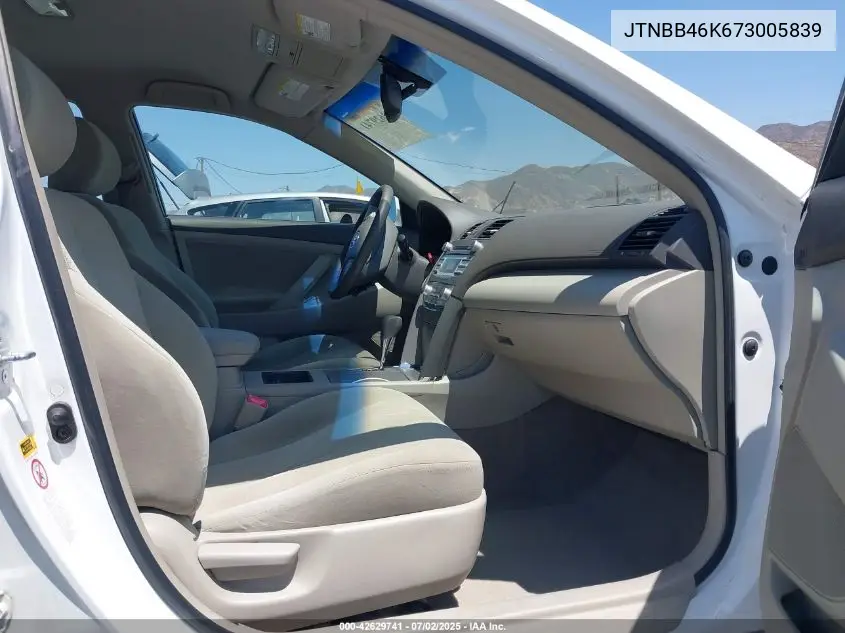 2007 Toyota Camry Hybrid VIN: JTNBB46K673005839 Lot: 42629741