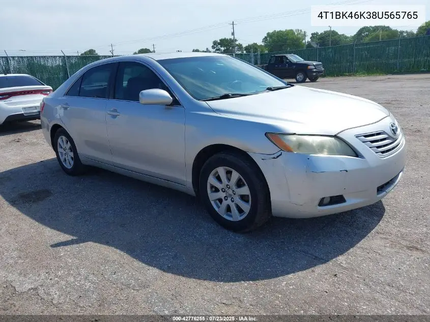 2008 Toyota Camry Xle V6 VIN: 4T1BK46K38U565765 Lot: 42776255