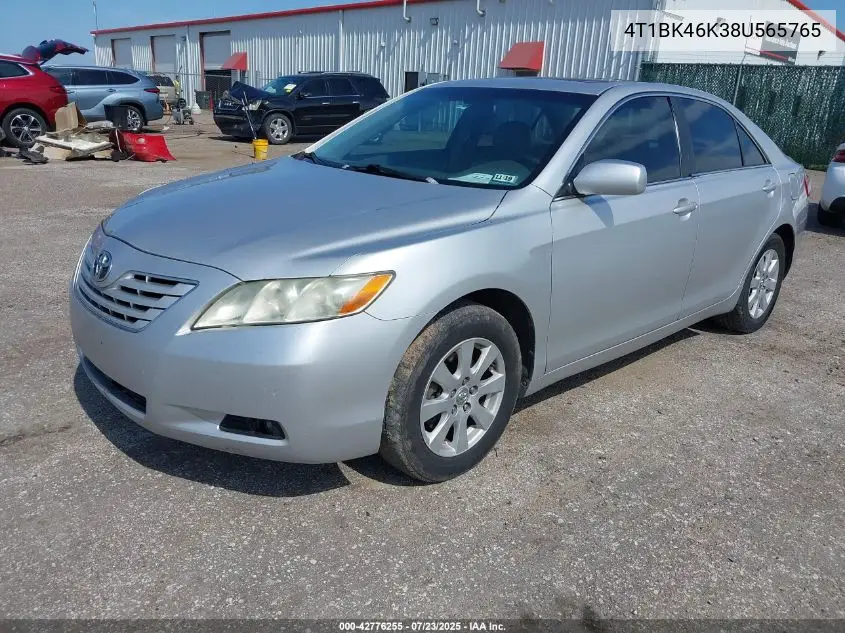 2008 Toyota Camry Xle V6 VIN: 4T1BK46K38U565765 Lot: 42776255