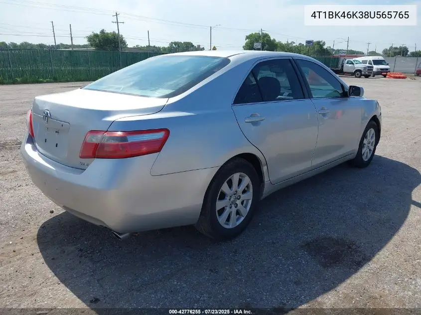 2008 Toyota Camry Xle V6 VIN: 4T1BK46K38U565765 Lot: 42776255