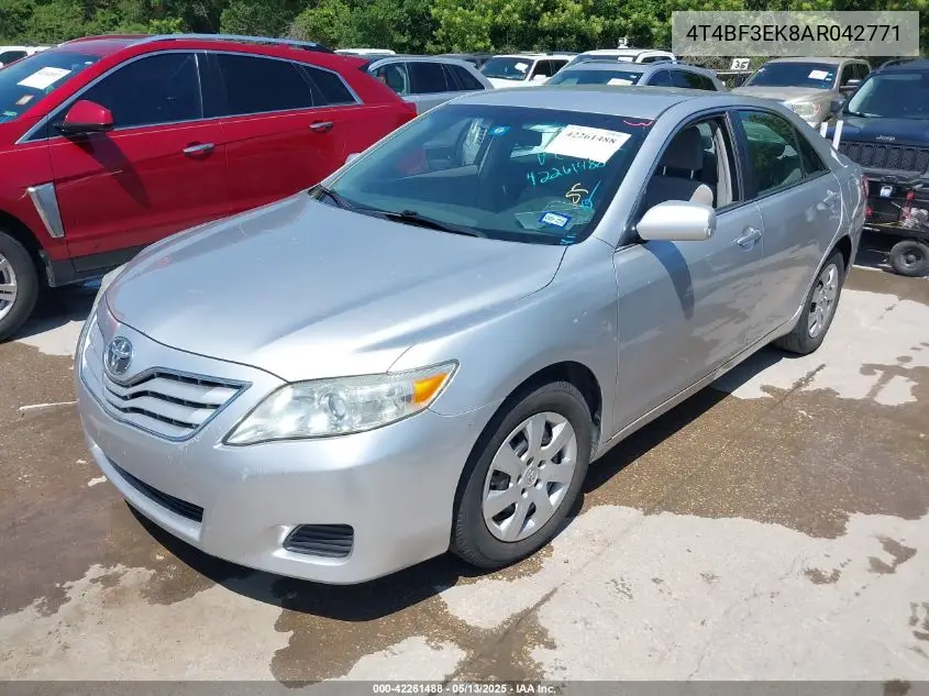2010 Toyota Camry Le VIN: 4T4BF3EK8AR042771 Lot: 42261488