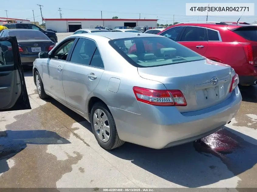 2010 Toyota Camry Le VIN: 4T4BF3EK8AR042771 Lot: 42261488